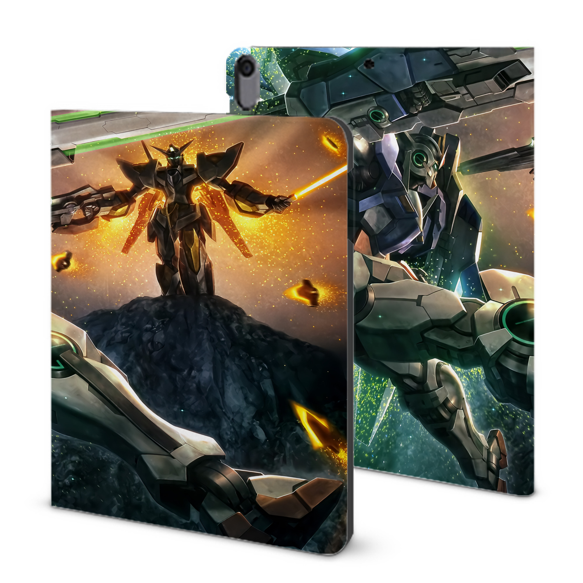 （画像用） 機動戦士ガンダム Mobile Suit Gundam IPad ケース ブック型 PUレザー TPU 耐衝撃 軽量 薄型 ペン収納なし 全面保護 IPad 各モデル対応